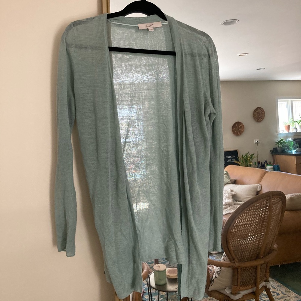 Loft light blue cardigan